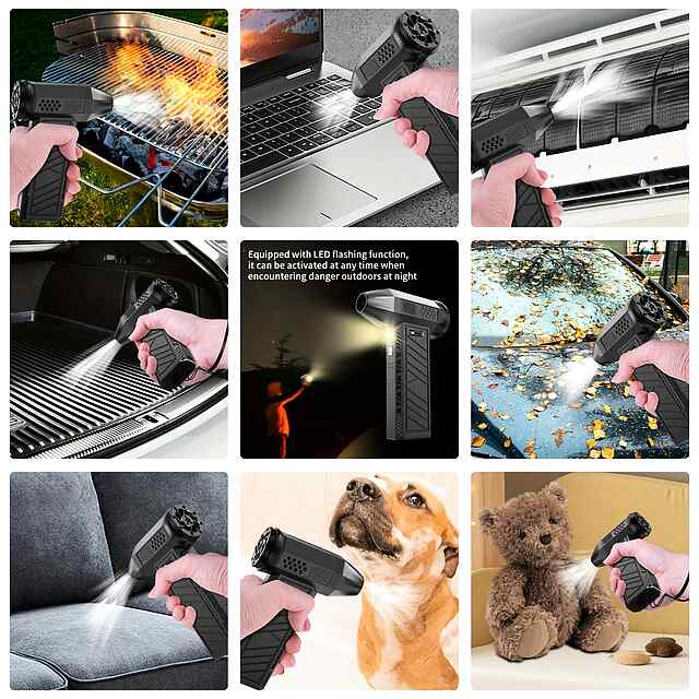 Ручний акумуляторний компресор Air Duster - очищення ПК від пилу (110000RPM) - 2 фото товару