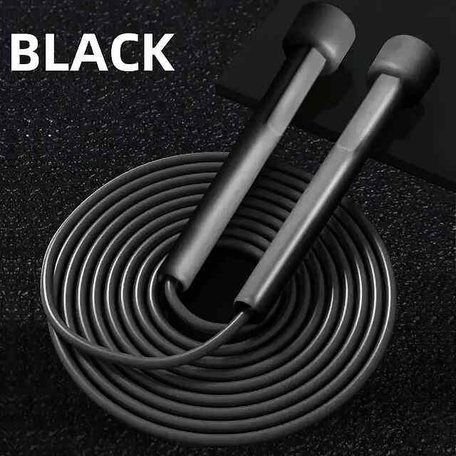 Скакалка рожева, регульована, зручна ручка з пластику, міцна мотузка, для тренувань. - 1 фото товару