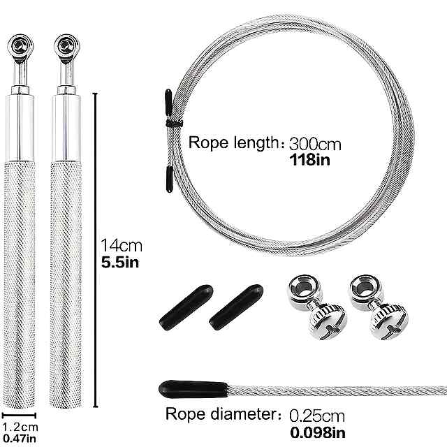 Скакалка швидкісна MOGOLD професійна регульована, з підшипниками та ПВХ тросом, для фітнесу, кардіо. - 1 фото товару