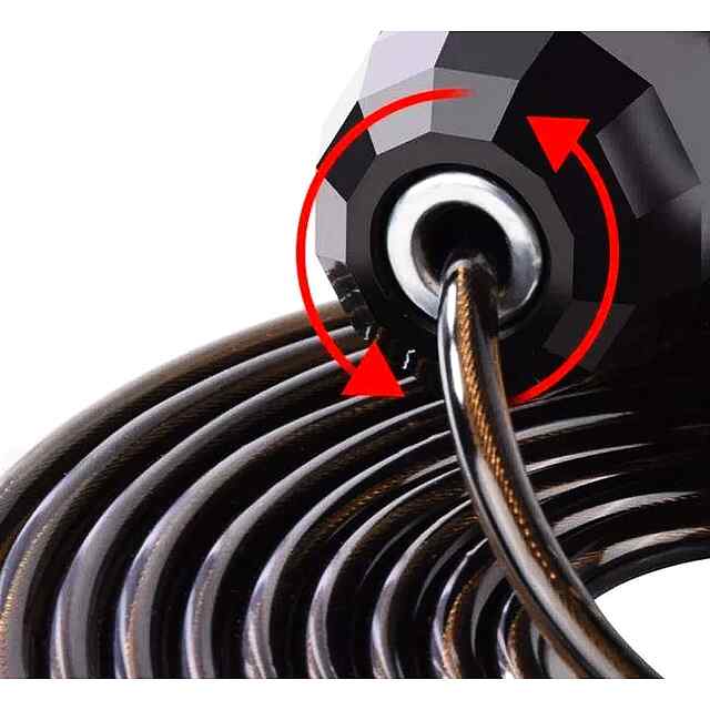 Скакалка з підшипниками, зручні ручки та міцна ПВХ-мотузка. Регулювання довжини для будь-якого зросту. Купити в Україні. - 2 фото товару