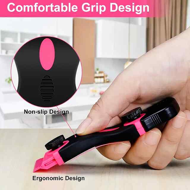 Скребок-ніж двосторонній, з запасними лезами, для видалення клею та наліпок - 1 фото товару