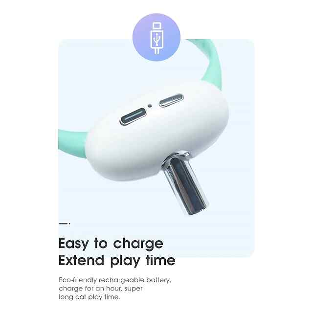 Smart Laser Collar нашийник із лазером для котів та собак до 60 см, регул., з/б Type-C - 3 фото товару