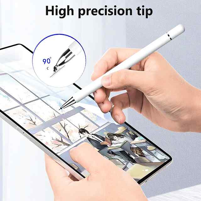 Стілус 2в1 чорний з гумкою та магнітом для iPad iPhone Android планшетів - 1 фото товару