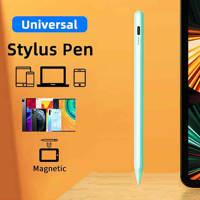 Стілус універсальний Android iOS Windows Huawei Xiaomi бірюзовий - для малювання, листів та нотаток. Робочий час до 8 годин.