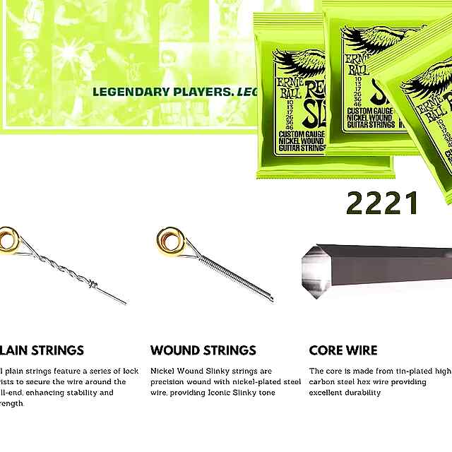 Struny do gitary Ernie Ball Regular Slinky 2221 (10-46) - 1 фото товару