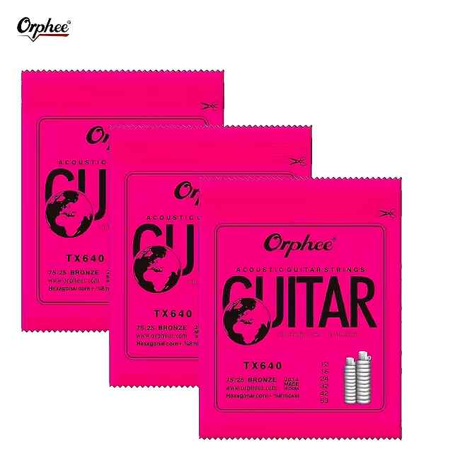 Struny Orphee TX640 для акустичної гітари   медіатор ????✨ Bronze, 6 струн, Medium натяг - 1 фото товару