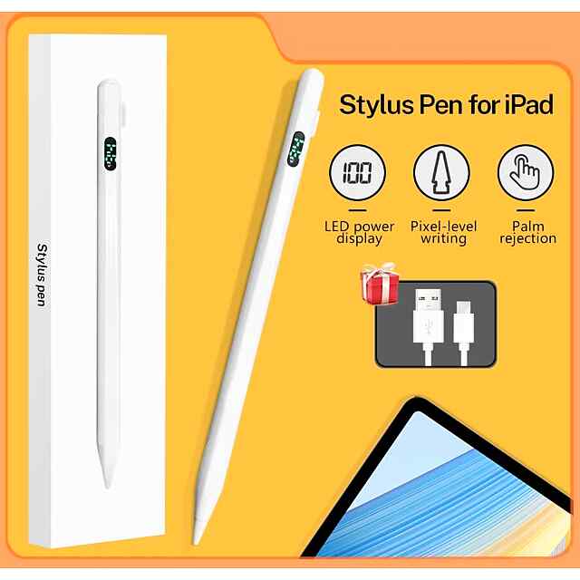 Стилус для iPad: чутливий до нахилу, функція відхилення долоні, дисплей заряду. Сумісний з iPad 9th. Купити в Україні.