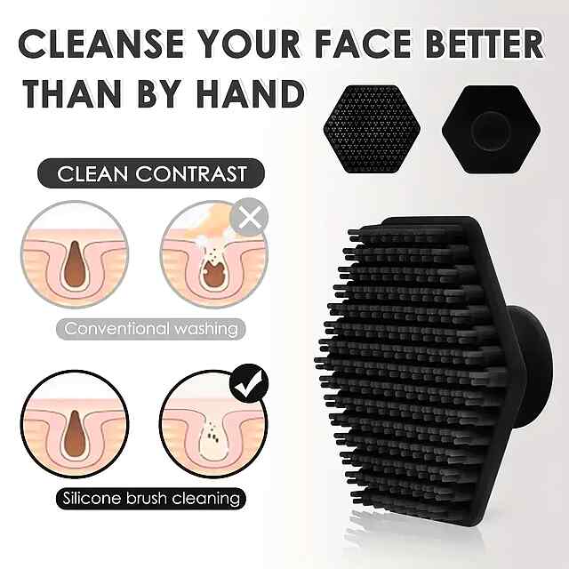 Силіконова щітка для бороди - м'який догляд та здорове очищення шкіри. Купити в Україні! - 3 фото товару