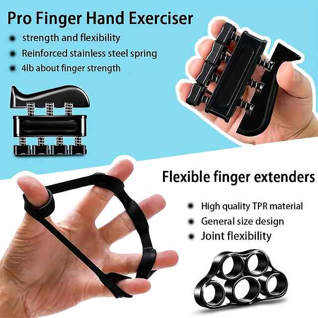 Тренажер 5 в 1 для рук і кистей: еспандери та аксесуари (до 60 кг) - 1 фото товару