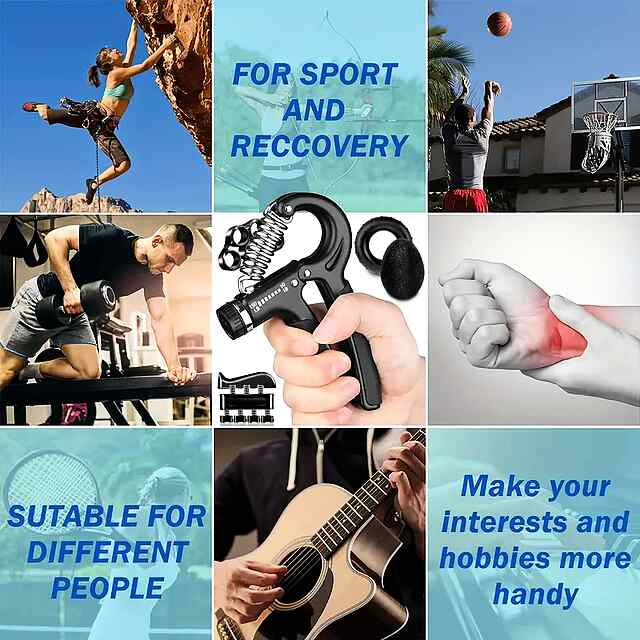 Тренажер 5 в 1 для рук і кистей: еспандери та аксесуари (до 60 кг) - 3 фото товару