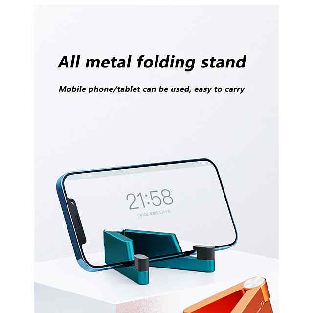 Тримач для телефону алюмінієвий, складна підставка до 13 - 3 фото товару