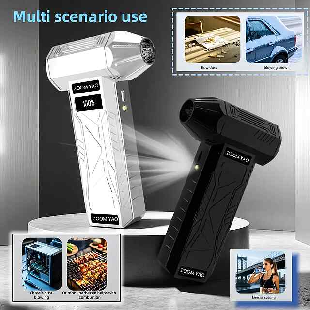 Турбовентилятор Air Duster 100 000 об/хв LED дисплей USB-зарядка

Акумуляторний компресор для очищення від пилу - 3 фото товару