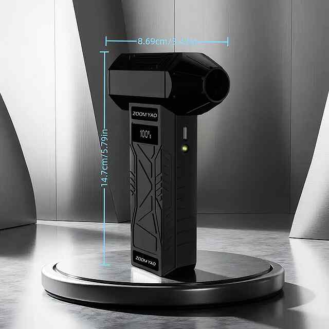 Турбовентилятор Air Duster (100 000 об/хв) з дисплеєм та LED-підсвіткою. Бездротова USB зарядка. - 1 фото товару