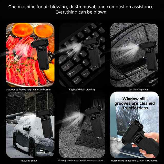 Турбовентилятор Air Duster 100 000 об/хв з LED дисплеєм та USB-зарядкою - 2 фото товару