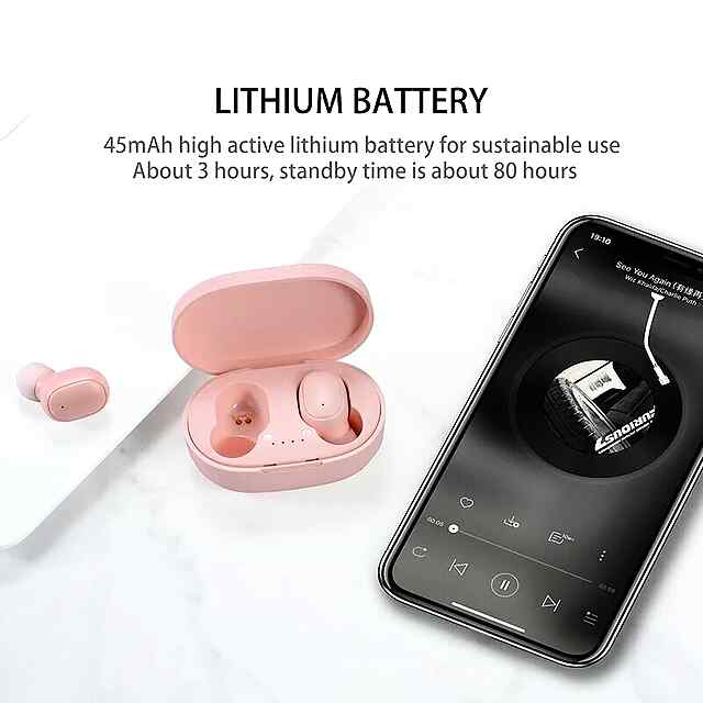 TWS A6s Bluetooth гарнітура для спорту, бігу, Xiaomi, Huawei, iPhone. Стереозвук IPX5. - 2 фото товару