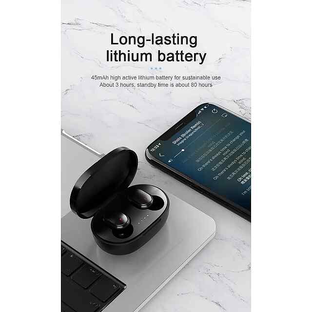 TWS A6s Bluetooth Гарнітура для спорту, чорна (Україна) - 2 фото товару