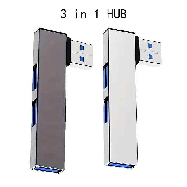 USB 3.0 90-градусний хаб на 3 порти – Швидка передача даних, OTG - 3 фото товару
