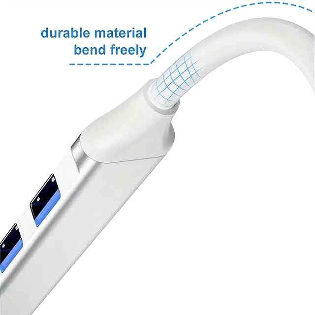 USB 4-портовий Адаптер Хаб для Підключення ПК та Ноутбуків - 1 фото товару