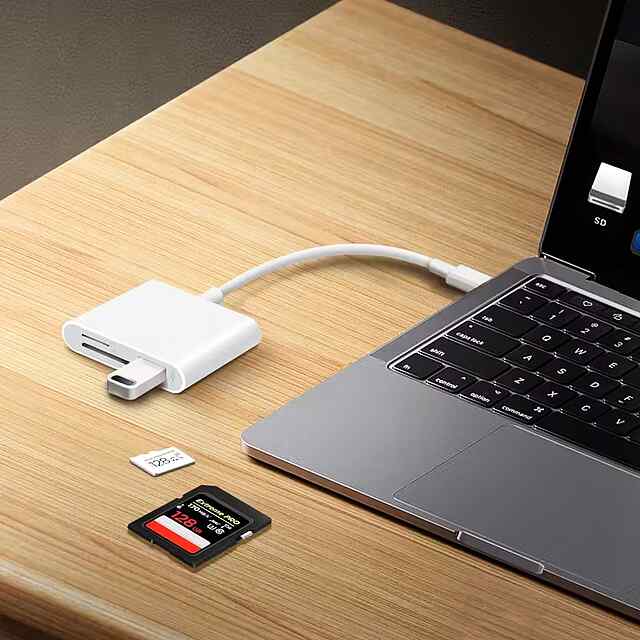 USB-C кард-рідер SD   USB 3.0: швидка передача даних для Apple  ін. девайсів - 3 фото товару