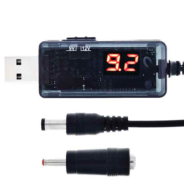 USB DC Кабель для живлення WI-FI роутера 9-12V (0.8м) - 1 фото товару