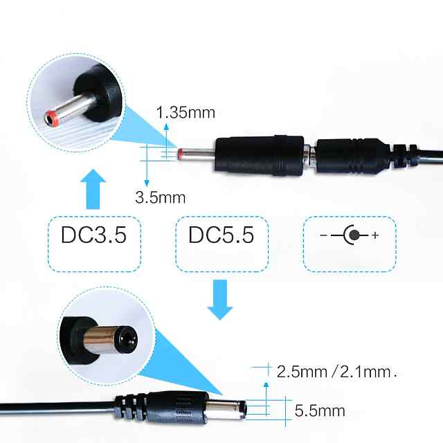 USB DC Кабель для живлення WI-FI роутера 9-12V (0.8м) - 2 фото товару