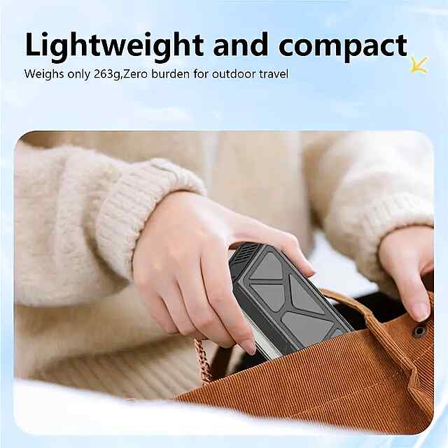 USB Повітряний Вентилятор з Ліхтариком 4000 мА·год – Багатофункціональний, Портативний - 3 фото товару