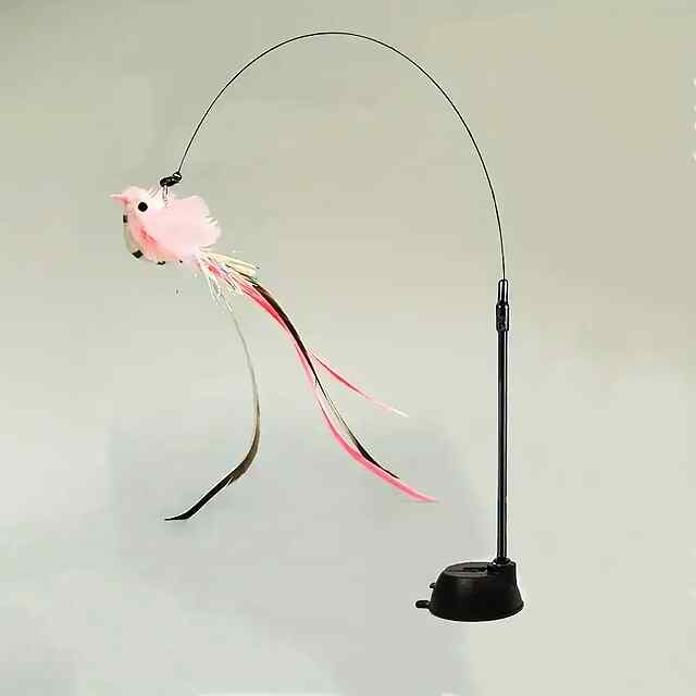 Іграшка для котів: Дерев'яний дріт, вакуумна присоска, безпечна, розвиває інстинкти.