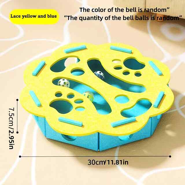 Весела коробка-пазл для котів з м'ячиком. Іграшка інтерактивна риболовля, розвиває мисливський інстинкт ???? - 1 фото товару