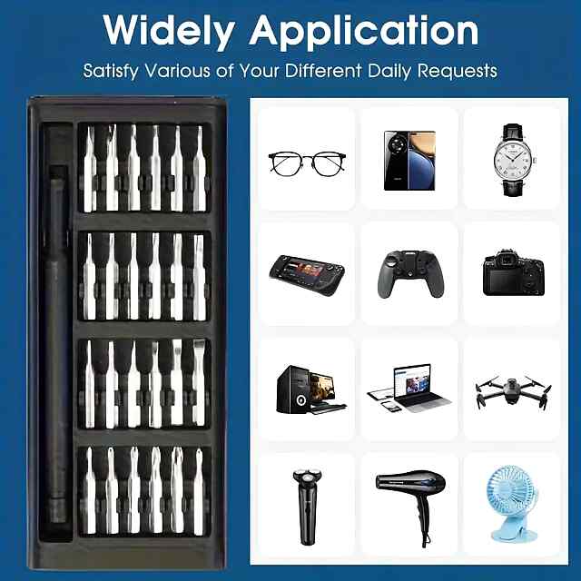 Відв. 25-в-1 для ремонту електроніки, годинників та ювелірних виробів. - 1 фото товару