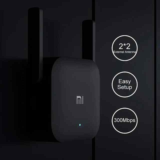 Wi-Fi репітер Xiaomi Mi Pro - підсилювач сигналу до 300Мбіт/с (євровилка)   перехідник - 2 фото товару