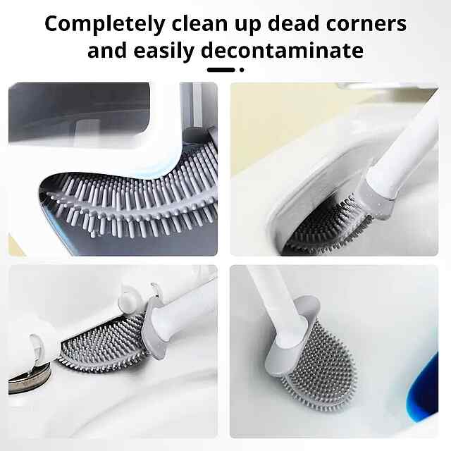 Йоржик для унітазу силіконовий настінний зелений. Глибоке очищення туалету. - 2 фото товару