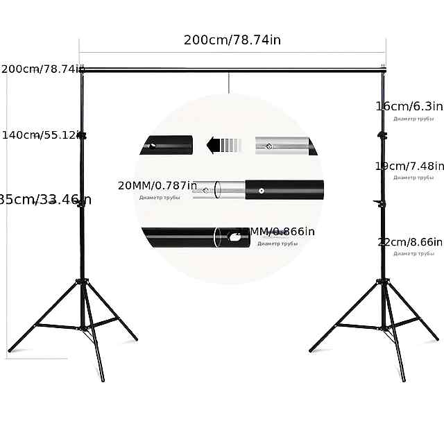 Зелена фонова стійка 2×2 м для фото/відеозйомки (Green Screen) - 2 фото товару