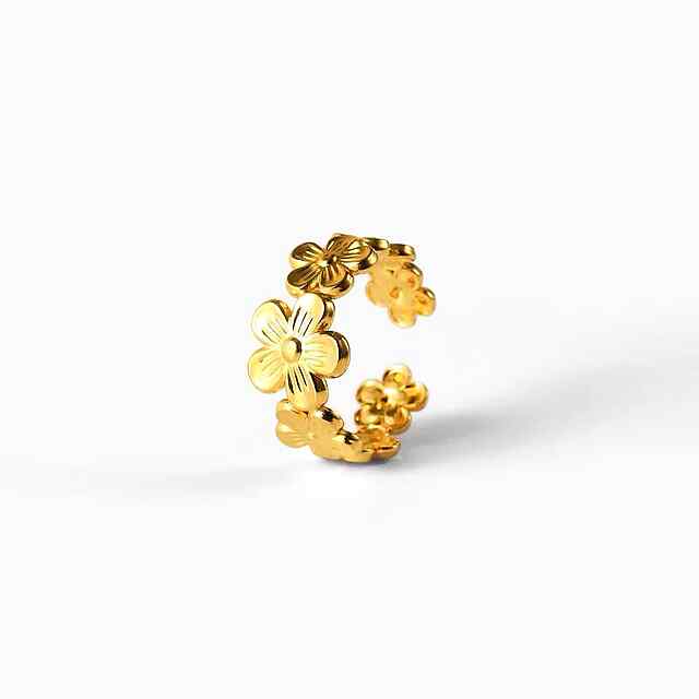 Кільце жіноче квітка, регульоване, акція -20% по коду PROM20.