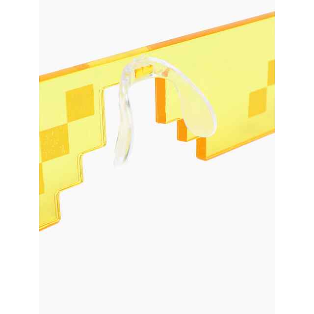 Жовті піксельні окуляри Thug Life - стильний аксесуар для вечірок 8bit - 2 фото товару